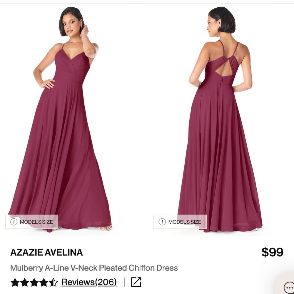 Azazie Full length Dress